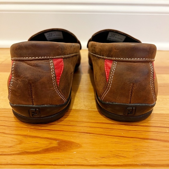 Foot Joy Penny Loafers Mens 10 M Brown Leather Club Casuals Driving 79011 - Picture 6 of 11